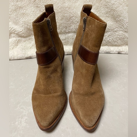 All Saints Tan Suede Jason Boots - Picture 5 of 12